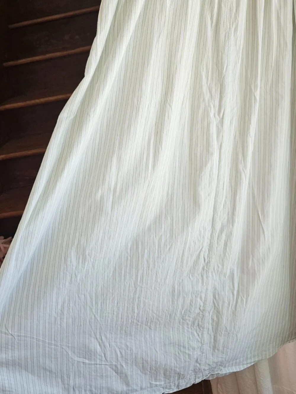Striped Waist-defined Ruffled Midi Dress | Old Navy | 100% Cotton - Picture 3 of 5